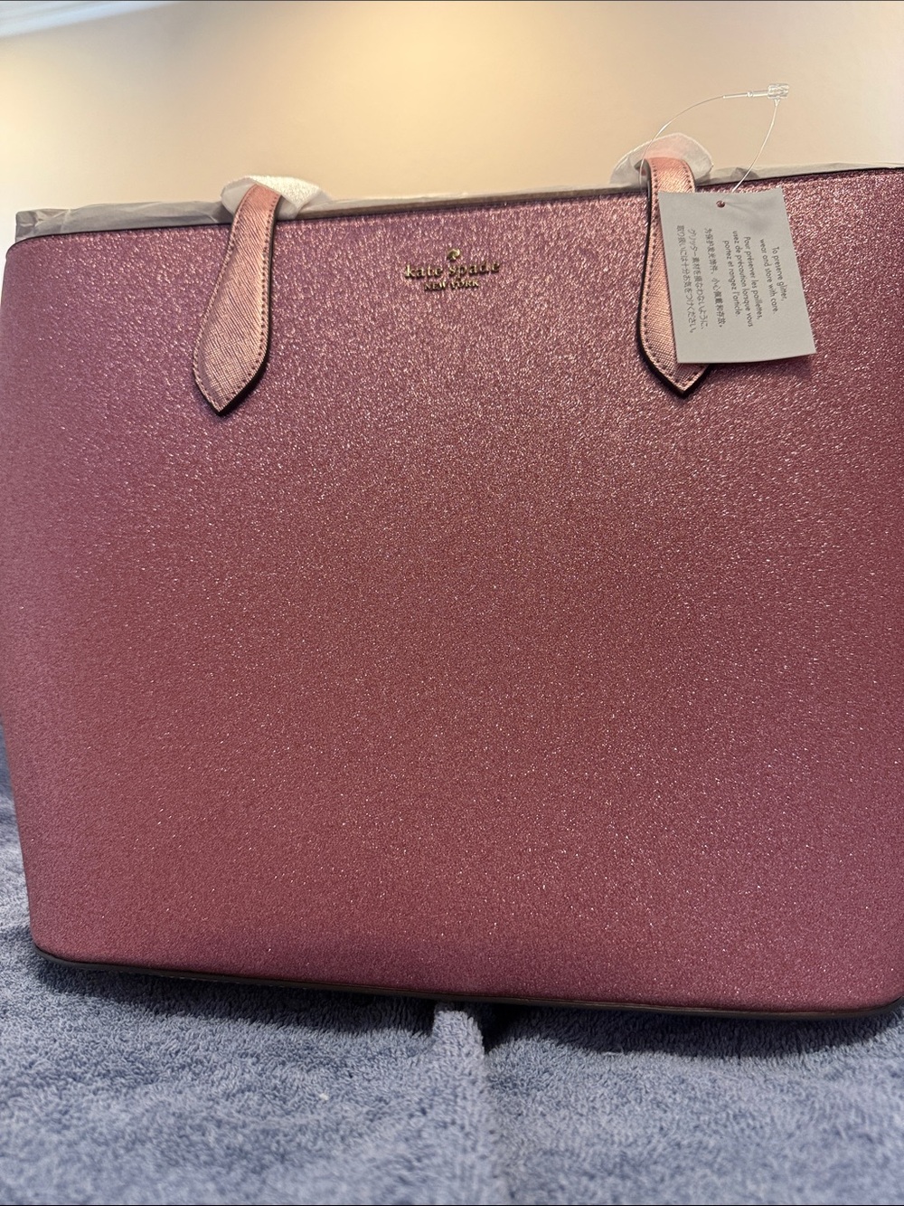 kate spade Rose Pink Glitter Tote - Picture 5 of 11
